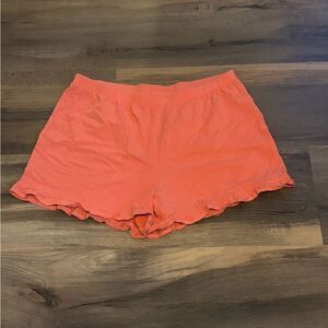 Womens Amazon Essentials Bright Orange Athletic Shorts Size Medium